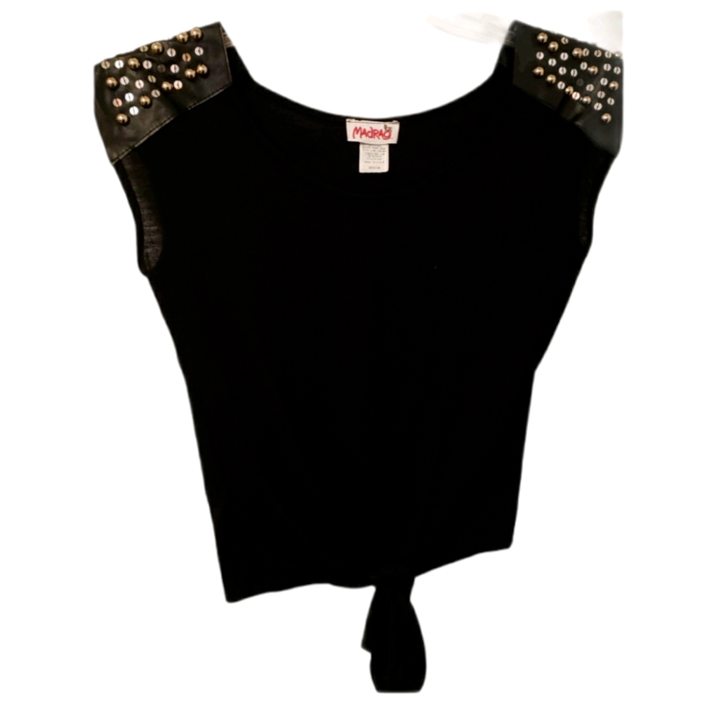Madrag medium sleeveless ornate shoulder design crop top. 110
